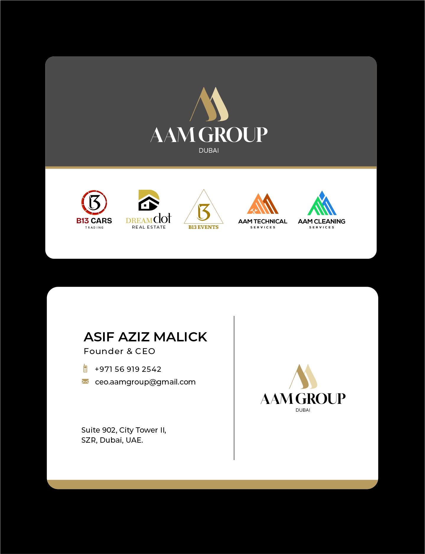 AAM Group Visiting Card Design